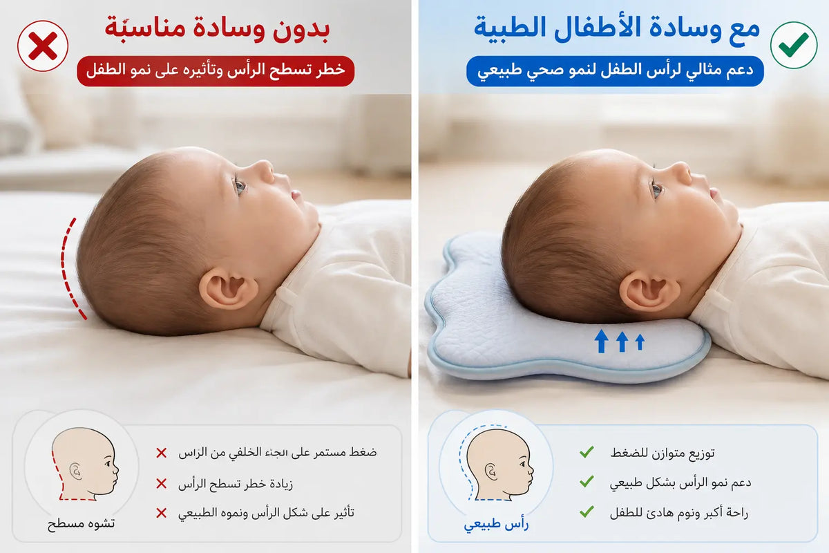 وسادة الأطفال الطبية لمنع تسطح رأس الطفل