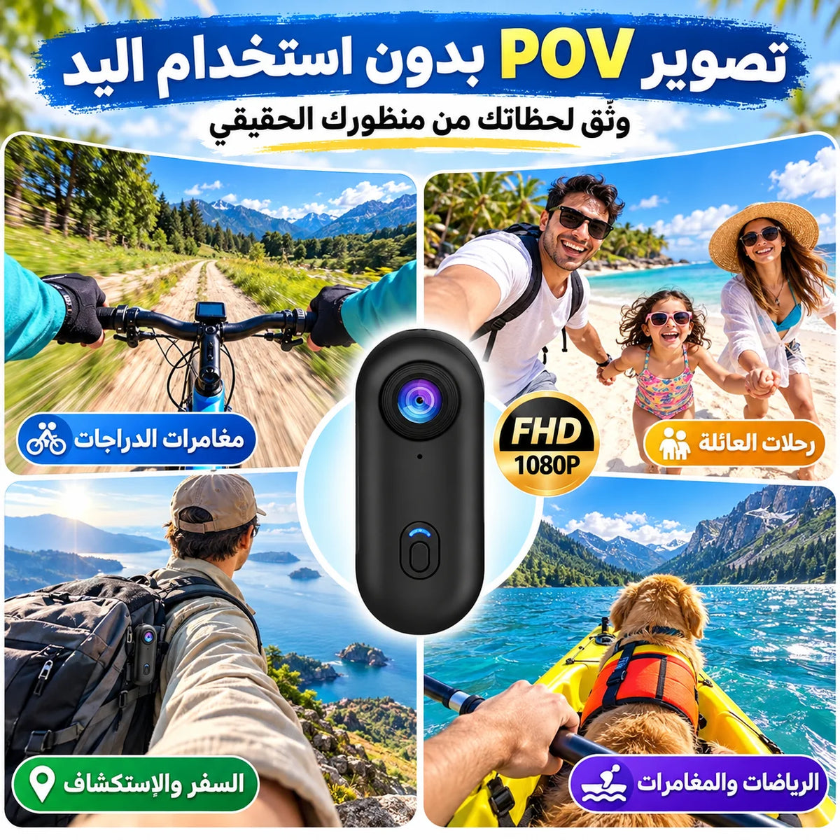 كاميرا أكشن ميني FHD 1080P للتصوير الحر POV