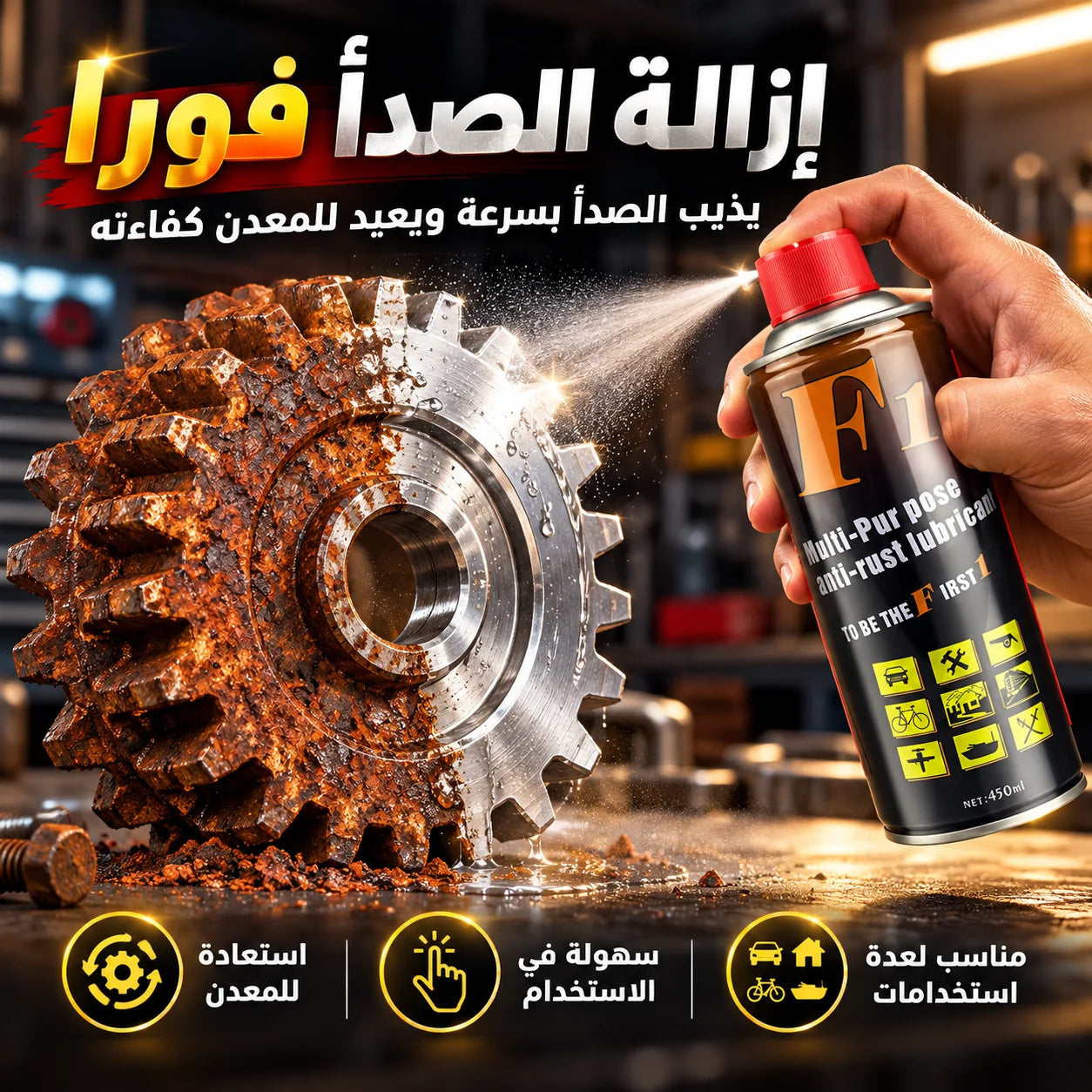 إزالة الصدأ فوراً