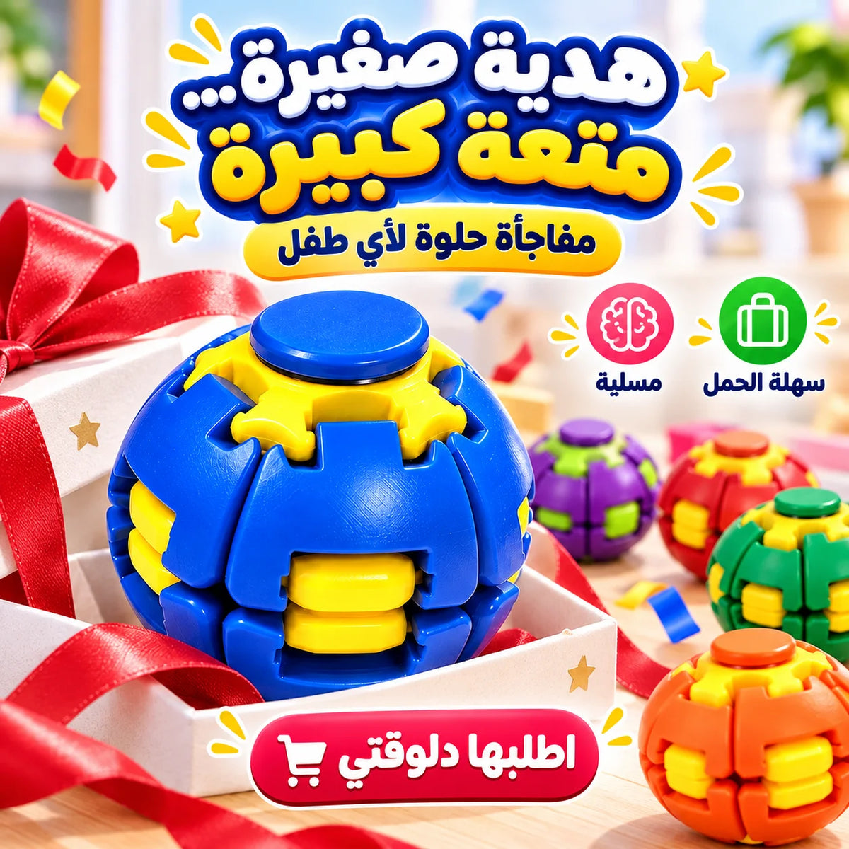 كرة التحدي الدوّارة 2×1 – Puzzle Spinner Ball