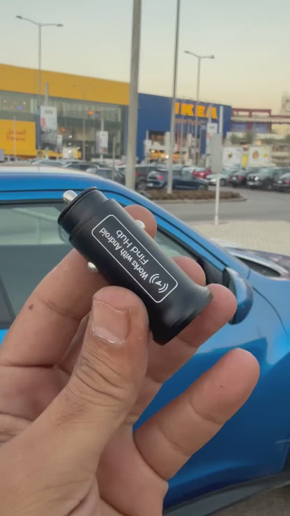 🚗 شاحن سيارة ذكي 2×1 مع تتبع عبر Apple Find My